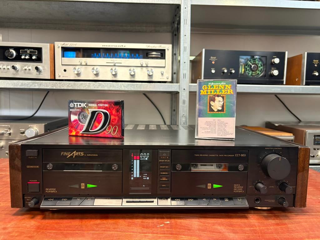 Fine Arts by Grundig CCT-903 duo Cassettedeck, Ophalen of Verzenden, Dubbel, Tiptoetsen