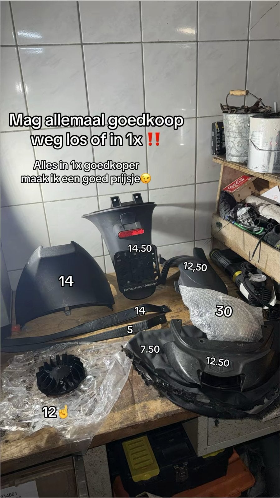 Nieuwe en zo goed als nieuwe scooteronderdelen, Ophalen of Verzenden, Zo goed als nieuw, Kap, Overige merken