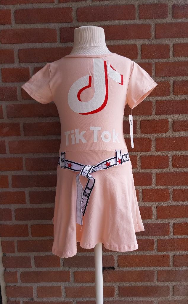 Jurk Fashion Tik Tok roze maat 92 NIEUW, SO, Meisje, Nieuw, Jurk of Rok