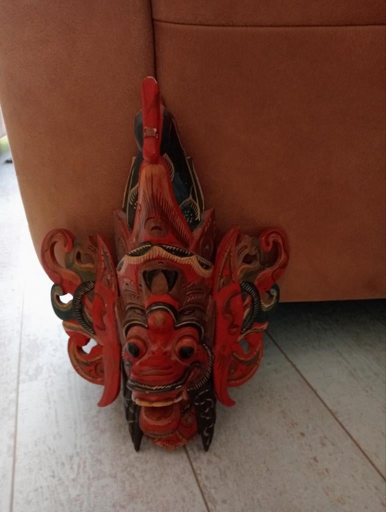 Authentiek Balinees masker - Handgesneden en beschilderd, Ophalen of Verzenden
