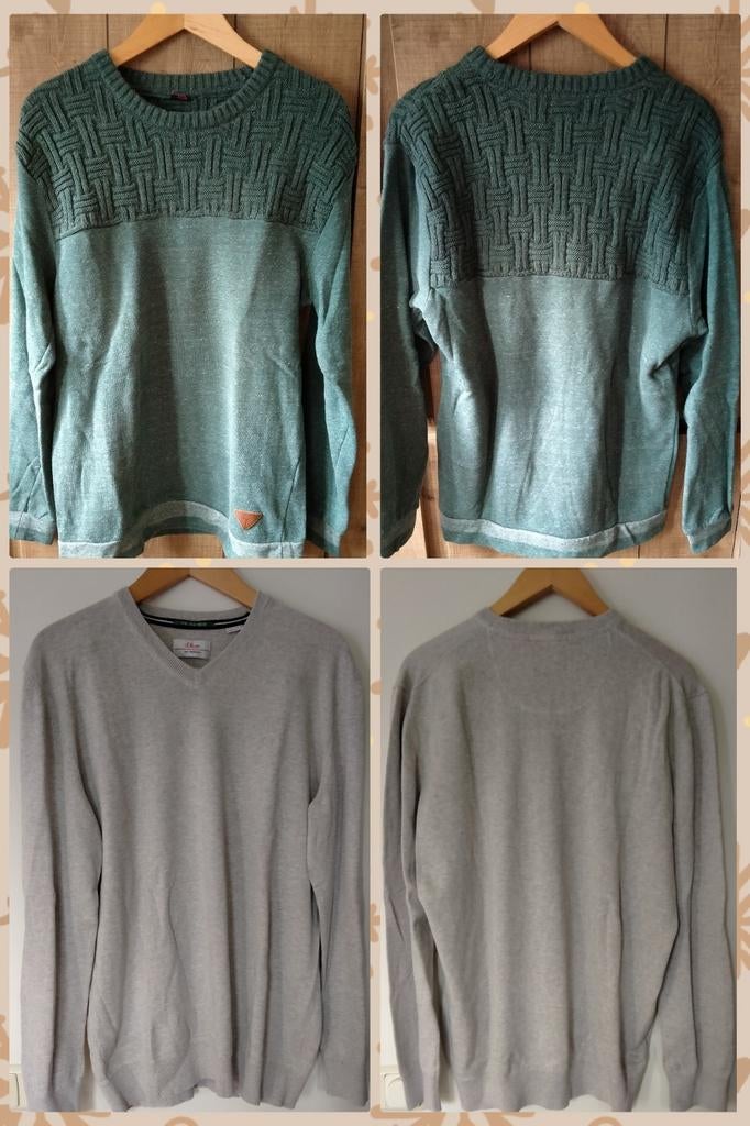 2 heren truien lange mouw S Oliver & Revelation maat XL, Ophalen of Verzenden, Zo goed als nieuw, Maat 56/58 (XL), Beige