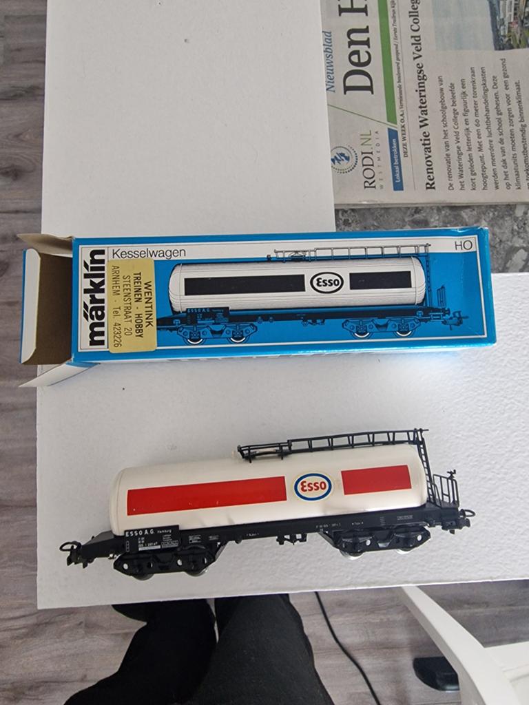 Marklin esso tank wagon, Ophalen of Verzenden, Wisselstroom, Wagon, Märklin