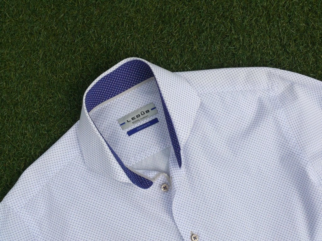 LEDUB overhemd maat 38 / S als nieuw, Kleding | Heren, Overhemden, Halswijdte 38 (S) of kleiner, Wit, Ledub, Ophalen of Verzenden