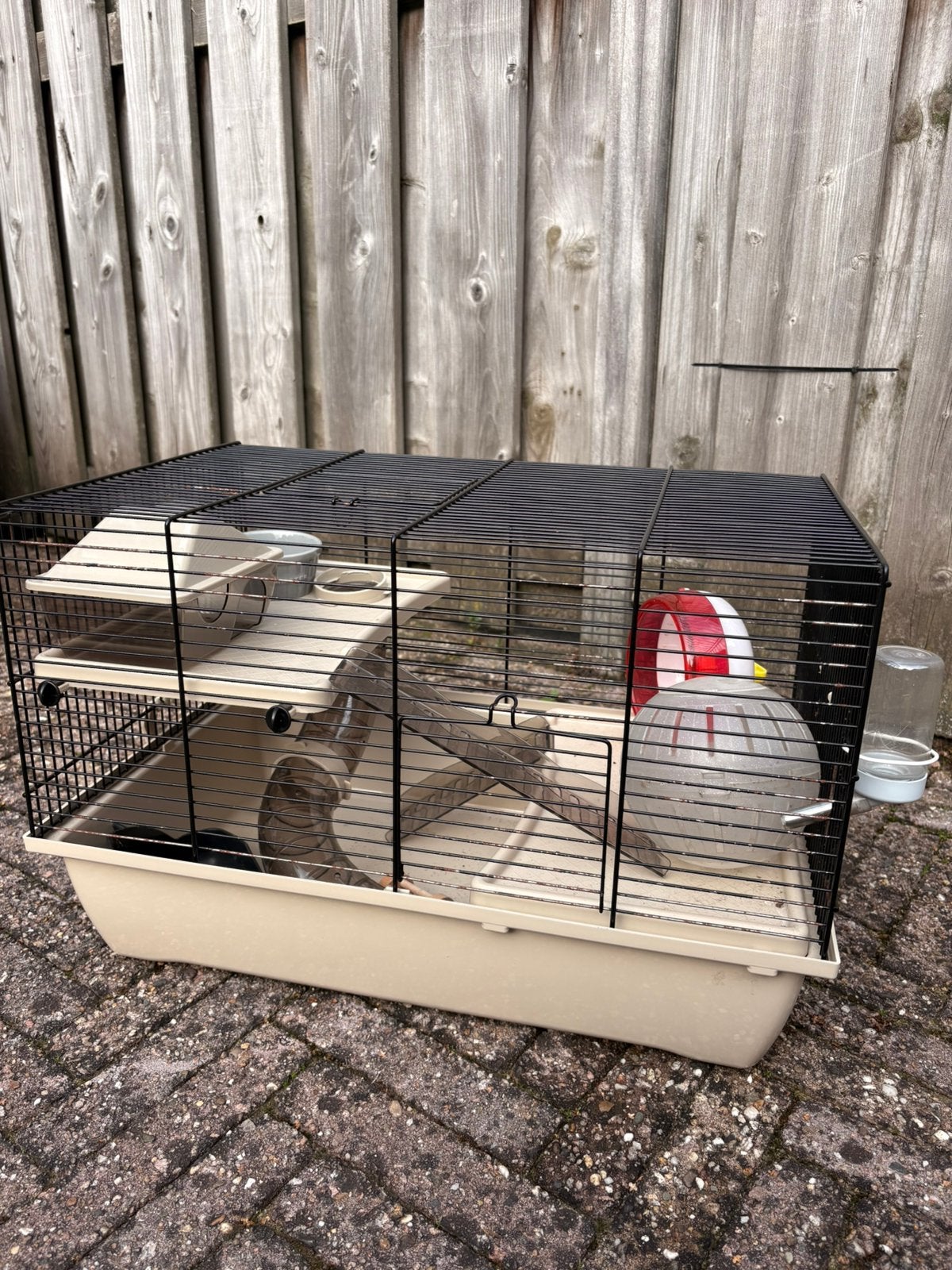 Kunststof beige hamsterhok, Dieren en Toebehoren, Kooi, Gebruikt, Minder dan 75 cm, Hamster