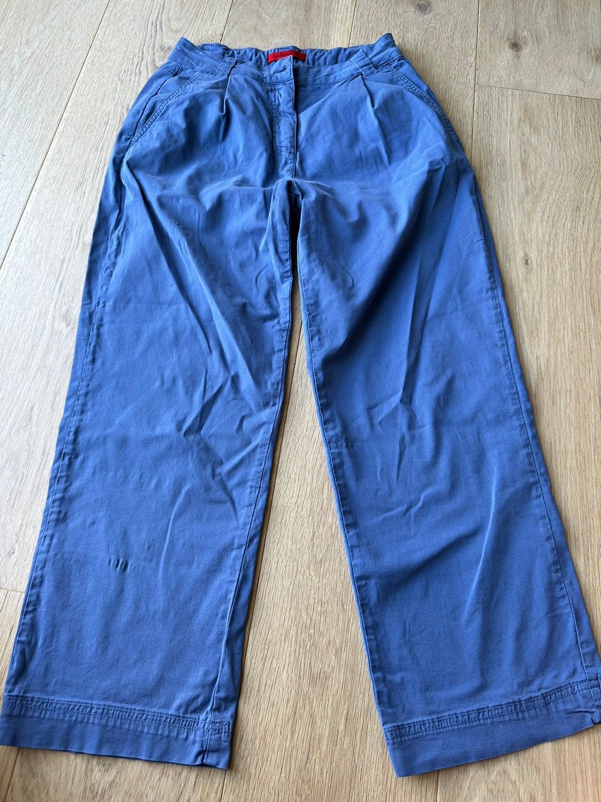 Max & Co. blauw broek 36, Kleding | Dames, Broeken en Pantalons, Blauw, Ophalen of Verzenden, Driekwart, Maat 36 (S)