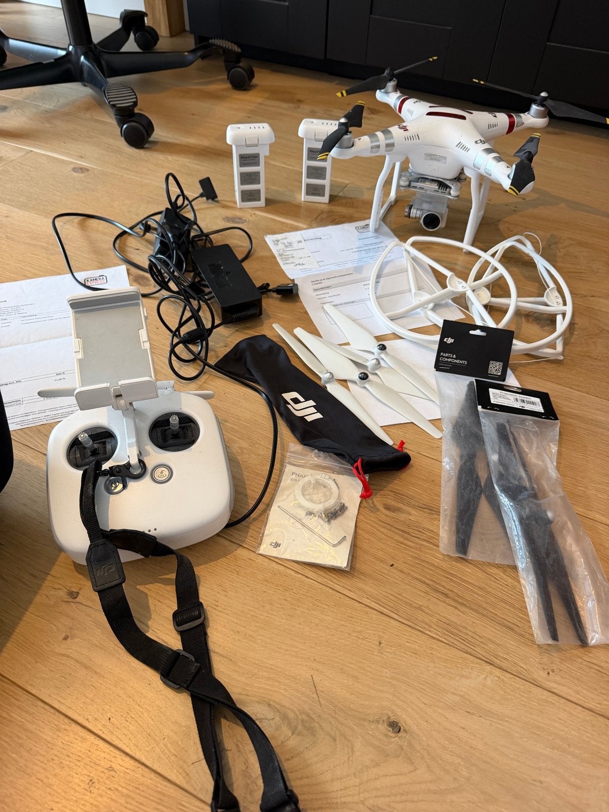 DJI Phantom 3 Advanced drone met accessoires en koffer, Audio, Tv en Foto, Cameradrone, Zo goed als nieuw, 900 gram tot 4 kilo