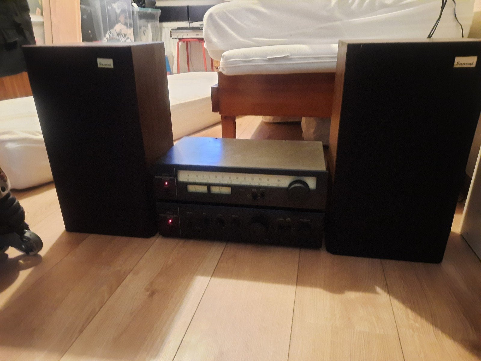 Complete Sansui Stereoset: TU-217, AU-117 & ES-P301 Speakers, Gebruikt, Losse componenten, Tuner of Radio, Ophalen