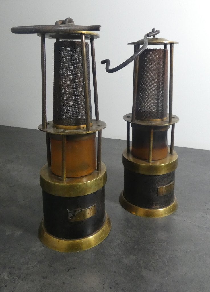 antieke mijnwerkers lampen [2001], Ophalen of Verzenden