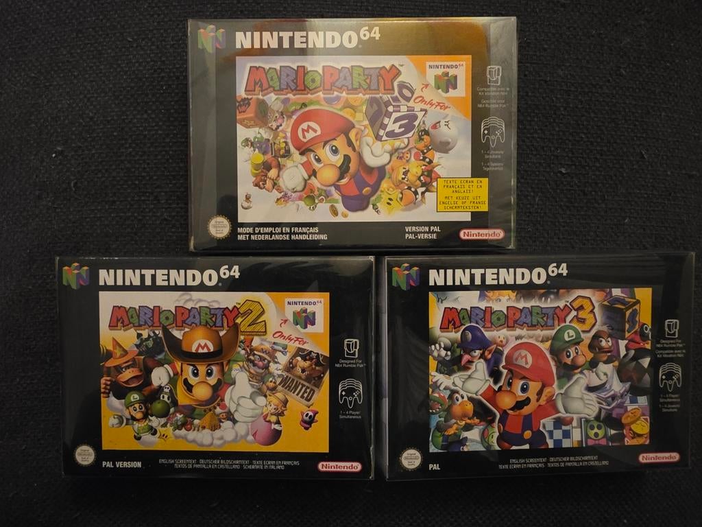 Mario Party - mario party 2 - mario party 3 -Nintendo 64 -, Spelcomputers en Games, Games | Nintendo 64, Gebruikt, Overige genres