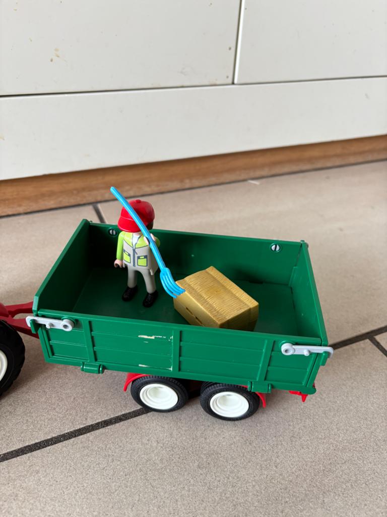 Playmobil 4496 Tractor met aanhanger en boer, Ophalen of Verzenden, Gebruikt, Los playmobil