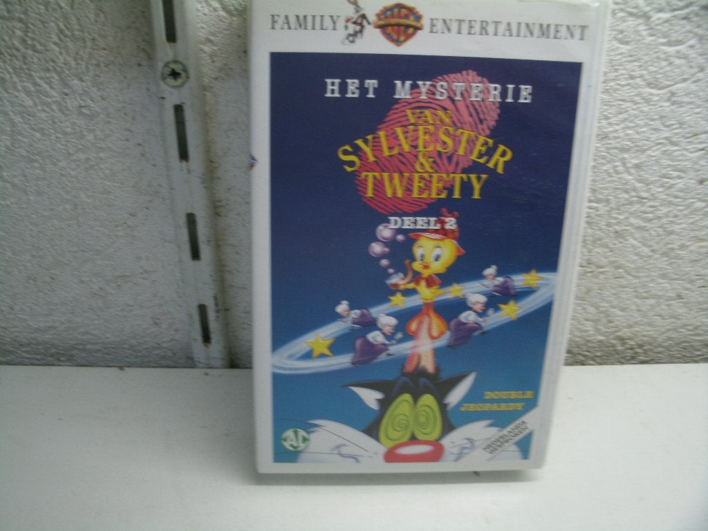 vhs 92a mysterie van syvester en tweety deel 2, Cd's en Dvd's, VHS | Kinderen en Jeugd, Alle leeftijden, Ophalen of Verzenden