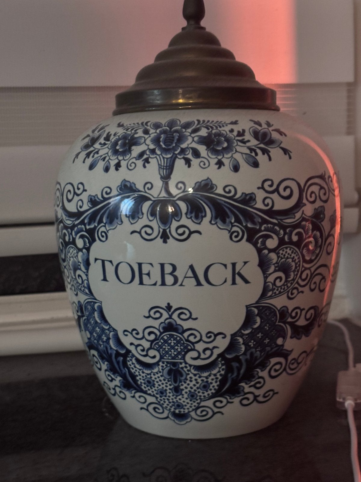 Toeback vaas delftsblauw puntgaaf, Ophalen