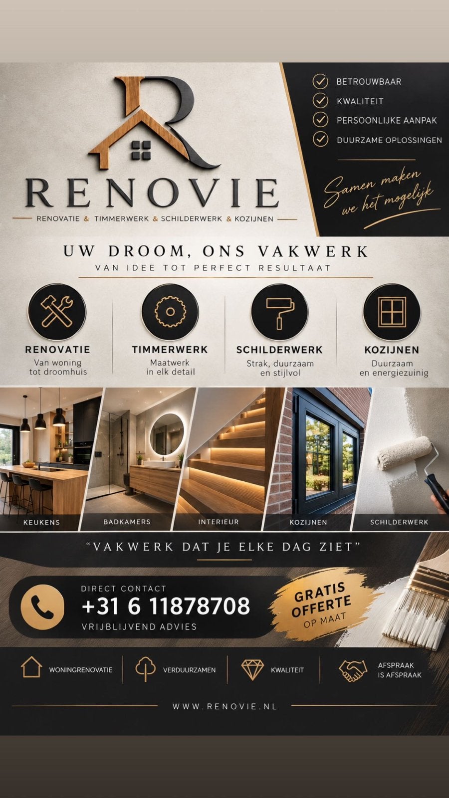 RENOVIE | Aannemer en Specialist in kozijnen, Renovatie, Garantie