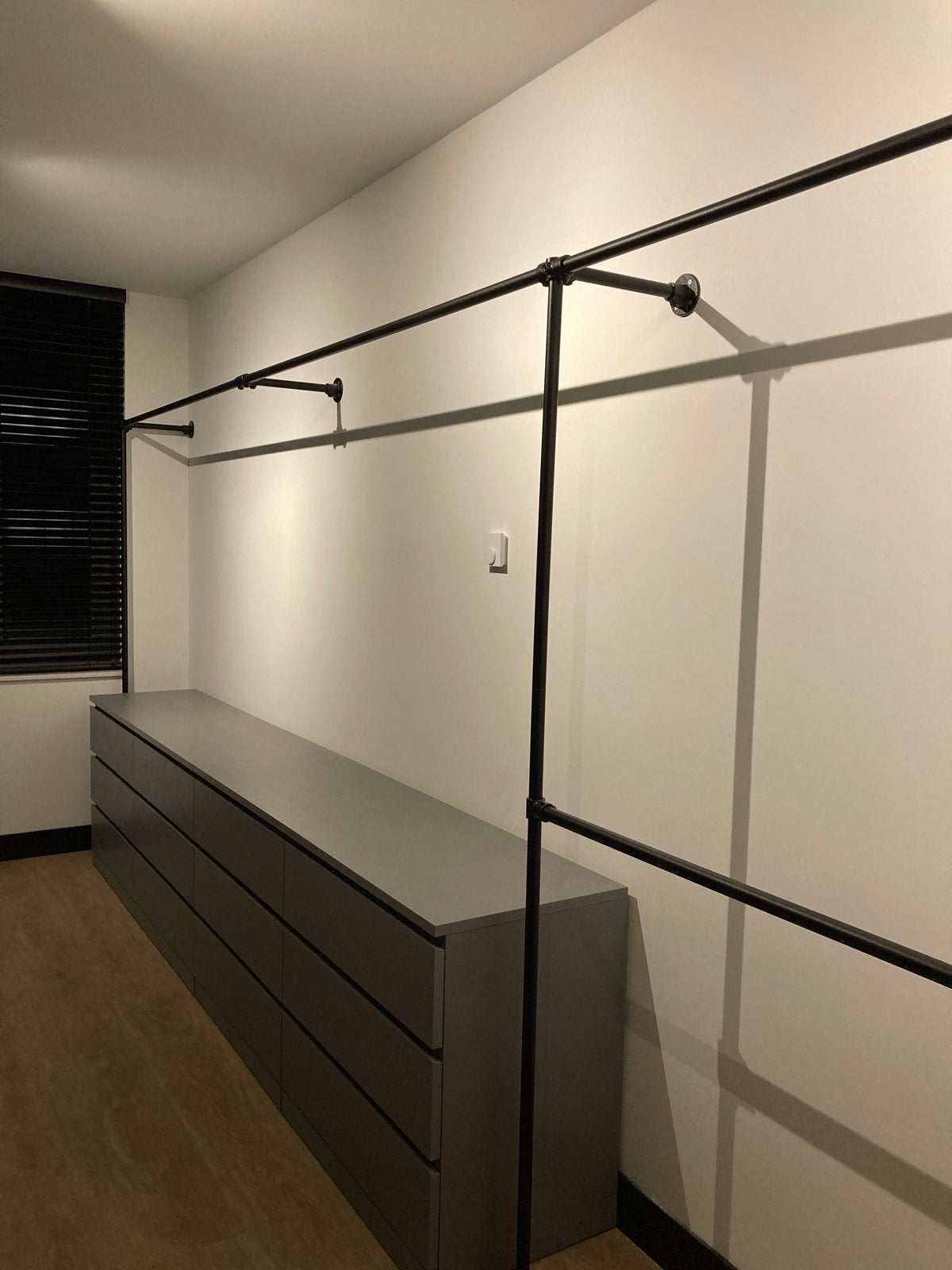 Industriële kledingrek / garderoberek van steigerbuizen, Huis en Inrichting, Ophalen, 200 cm of meer, Zo goed als nieuw, 200 cm of meer