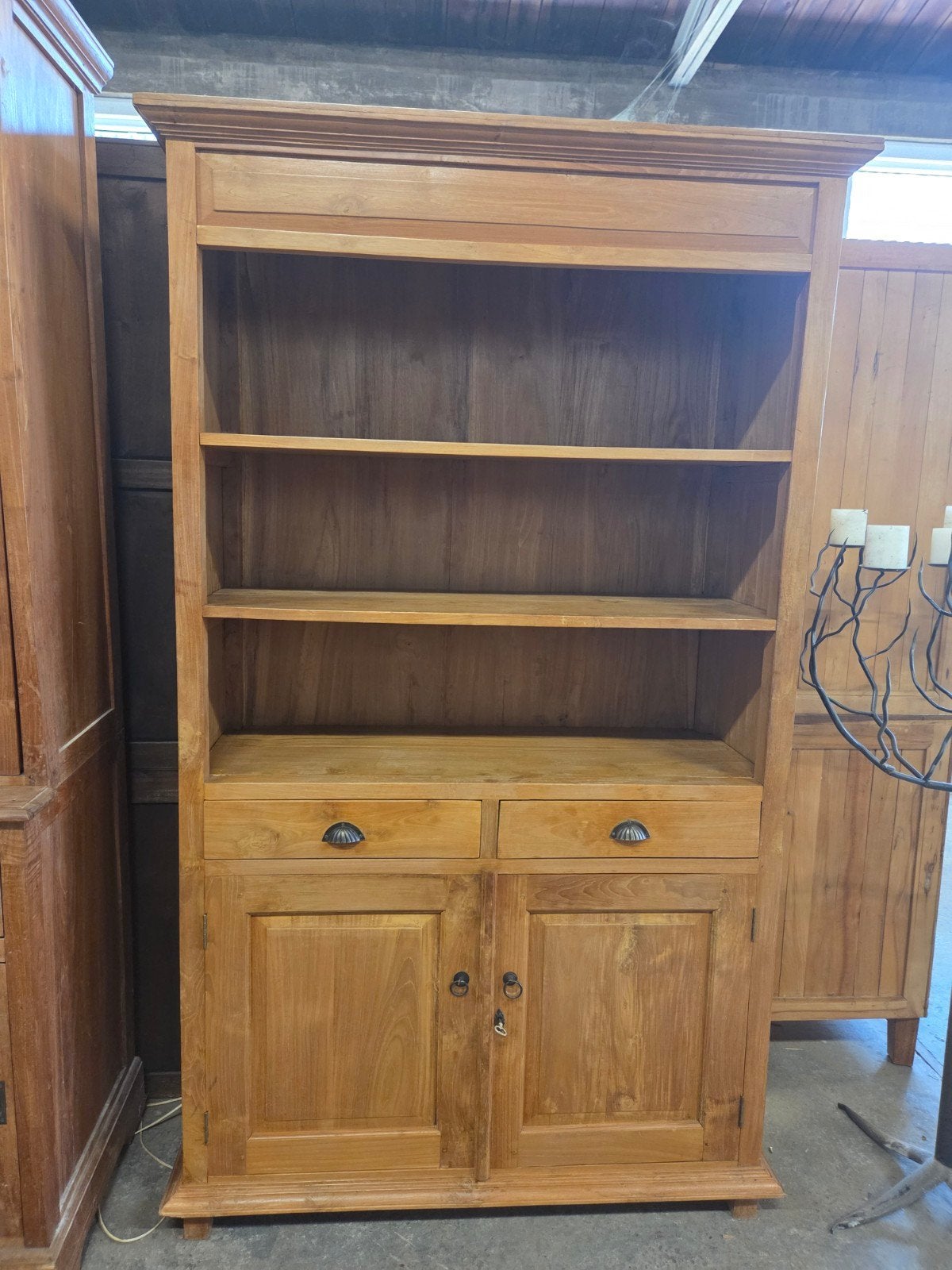 prachtige keukenkast ~ boekenkast ~ voorraadkast ~ wandkast, Ophalen, 100 tot 150 cm, Teakhout, X