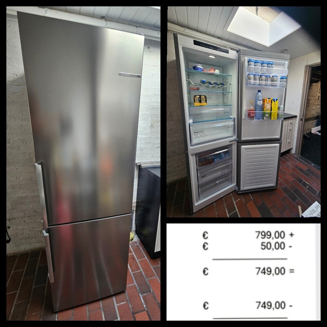 KGN36VICT BOSCH Vrijstaande dubbeldeurs koelkast als nieuw!, Ophalen, 200 liter of meer, 60 cm of meer, Met aparte vriezer