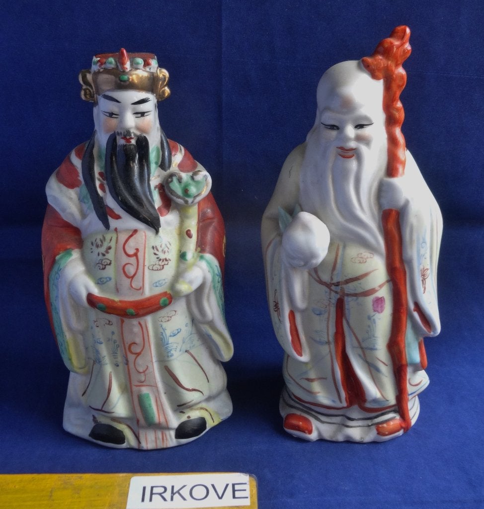 CHINEES ZES BEELDEN * Monnik , Vrouw en Keizer *, Minder dan 20 cm, Verzenden, Overige materialen, Beeld