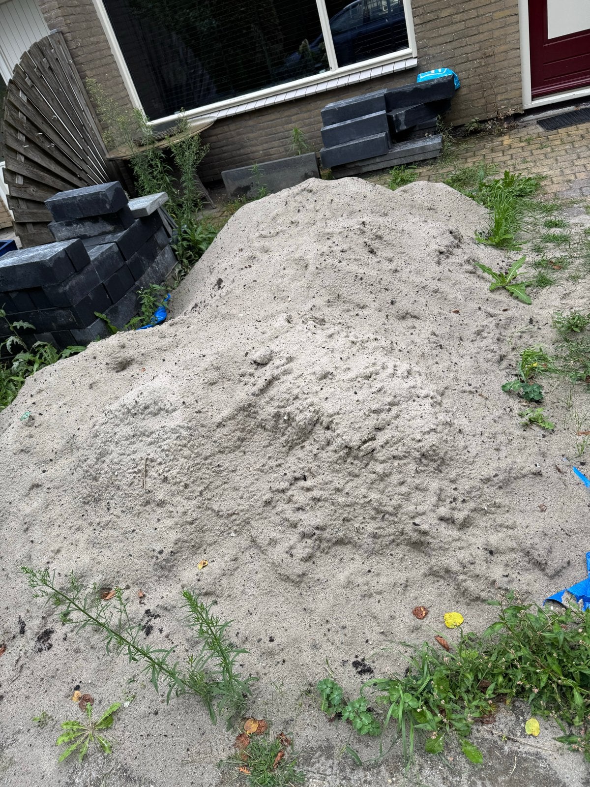 Gratis 1,5 kuub ophoogzand af te halen, Tuin en Terras, Ophalen, Gebruikt, Ophoogzand