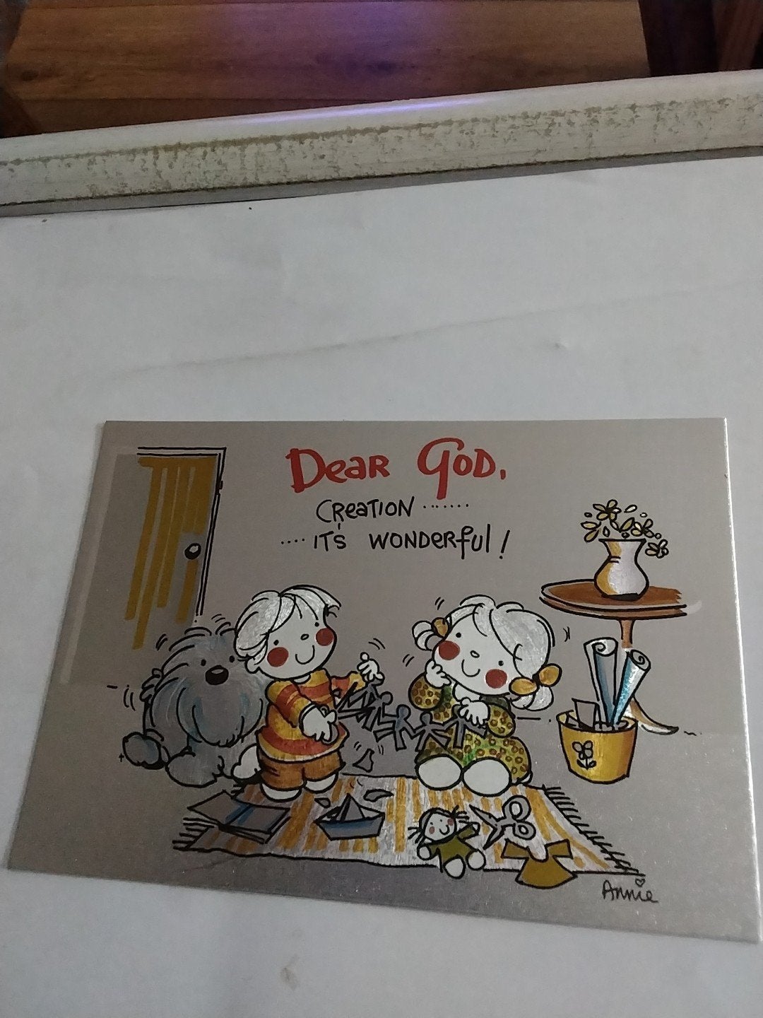 Ansichtkaart: "Dear God, Creation... It's Wonderful!", Ophalen of Verzenden, 1960 tot 1980, Ongelopen, Kinderen