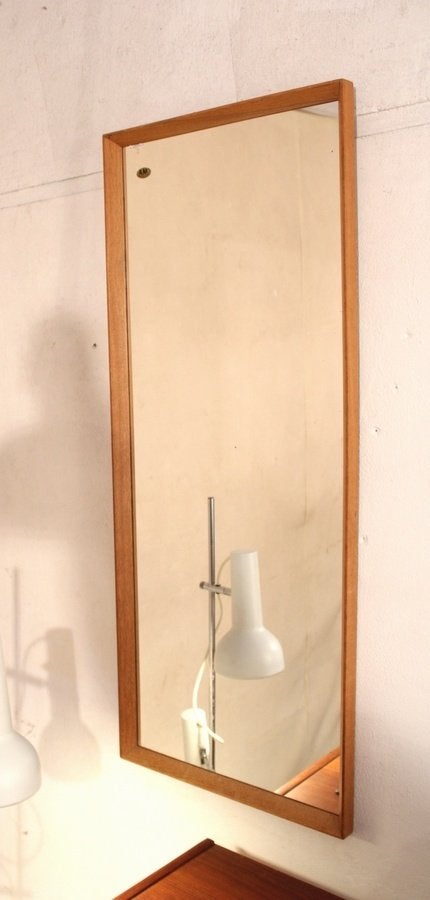Groot Jaren 60 spiegel Deens vintage mid century design, Huis en Inrichting, Woonaccessoires | Spiegels, Ophalen, Gebruikt, -