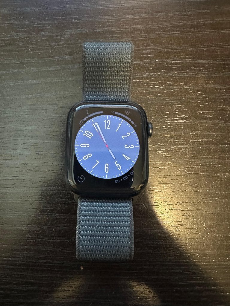 Apple Watch Series 8 GPS 45mm Zwart, Ophalen, Apple Watch ⌚️, Zwart, IOS