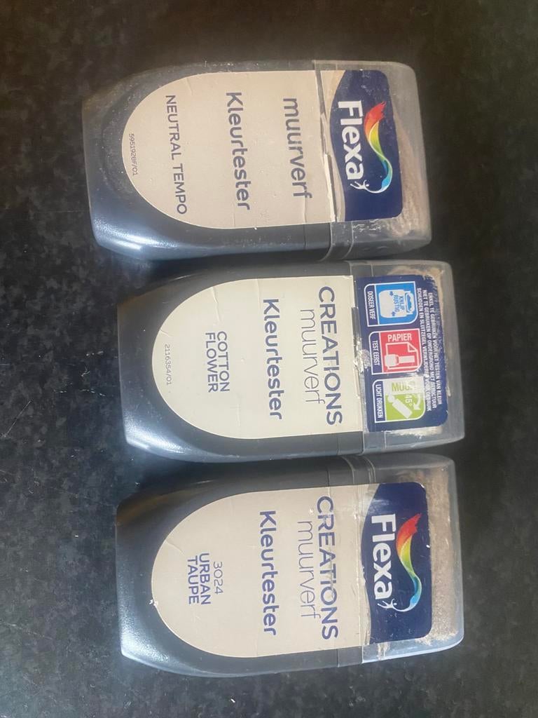 3 kleurentesters van Flexa, Ophalen, Zo goed als nieuw, Wit