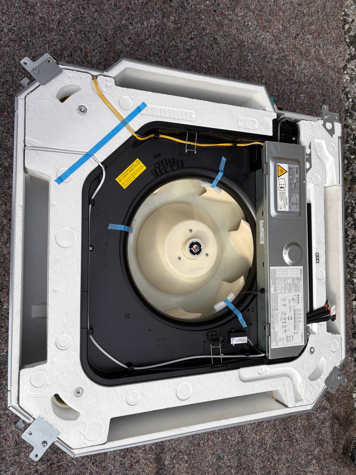 Nieuwe Haier Plafondcassette AB71S2SR1FA(H) Airco, Ophalen, Nieuw, Koelen en Ontvochtigen, 100 m³ of groter