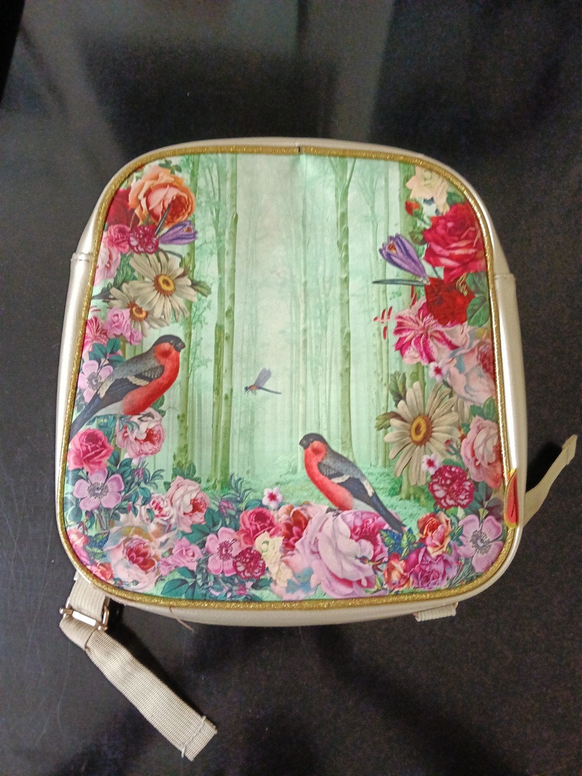 Vrolijke kinderrugzak van Kunstboer met vrolijke vogelprint, Overige merken, 25 tot 40 cm, Ophalen of Verzenden, Zo goed als nieuw