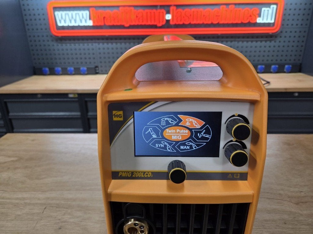 HUGONG PMIG200LCD MIG Lasapparaat LCD dubbel PULSE 200A 230v, Ophalen of Verzenden, Nieuw, 150 tot 250 ampère, Co2