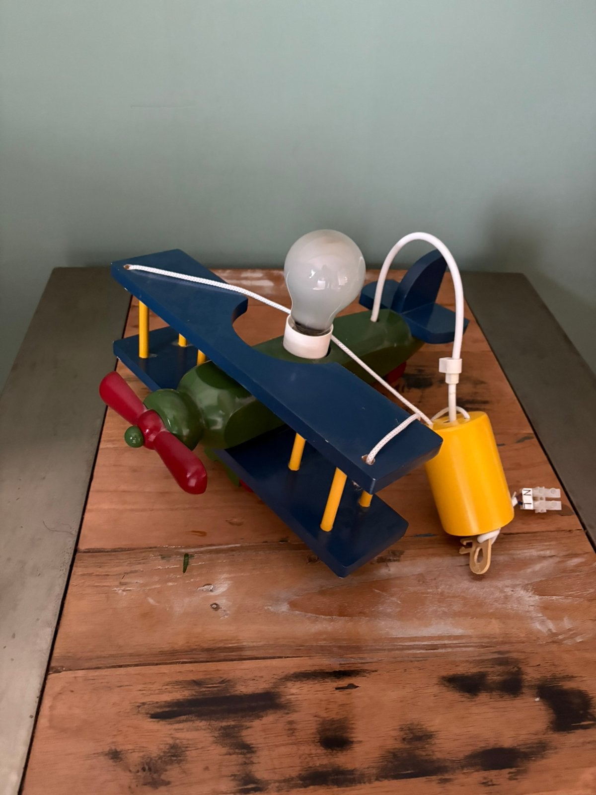 Vliegtuiglamp (hout), Ophalen, Zo goed als nieuw
