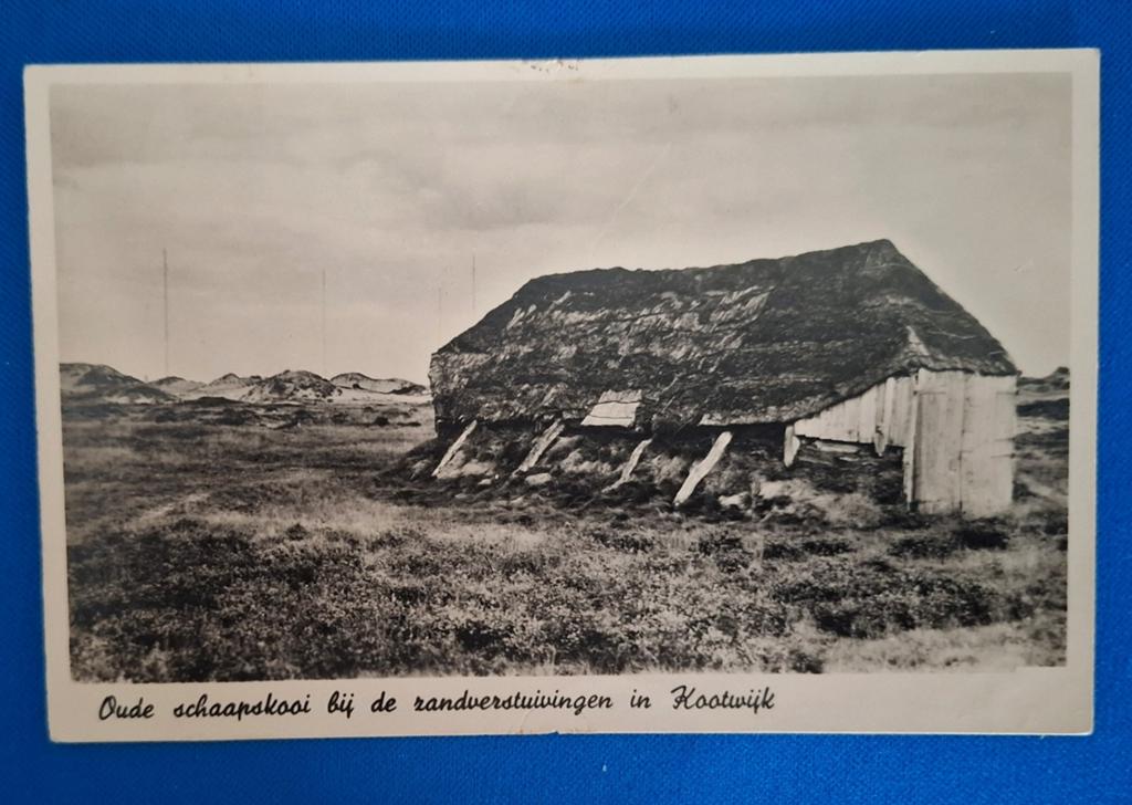 Ansichtkaart Kootwijk Oude schaapskooi bijde Zandverstuiving, Verzamelen, Ophalen of Verzenden, 1940 tot 1960, Gelopen, Gelderland
