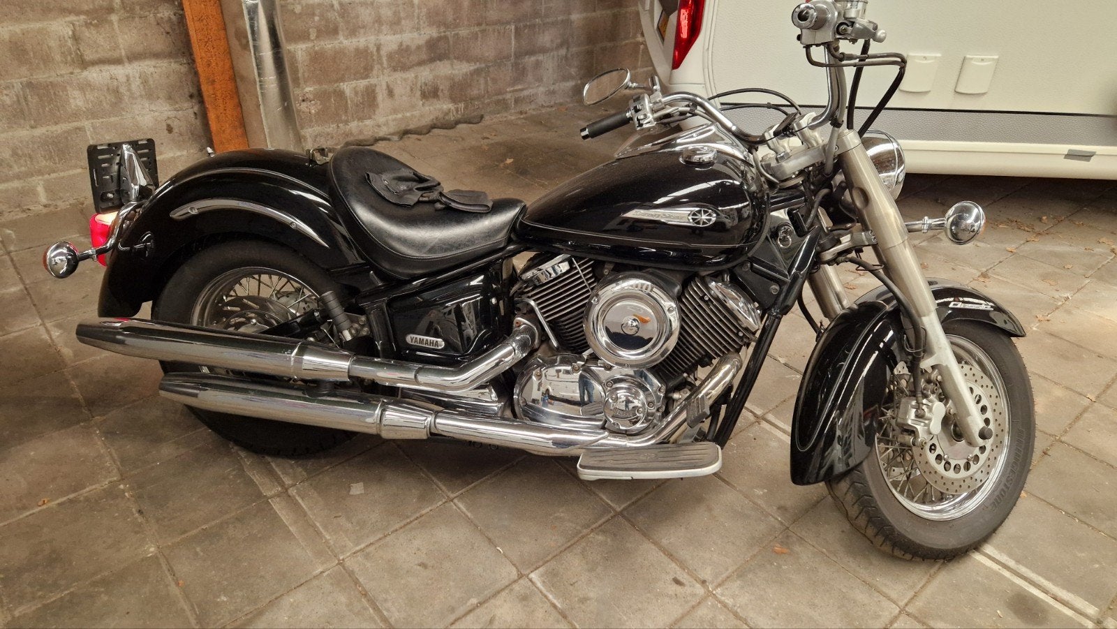 Yamaha dragstar 1100 classic Sissy Bar en Passagierszadel, Motoren, 2 cilinders, Chopper, Gebruikt, Particulier