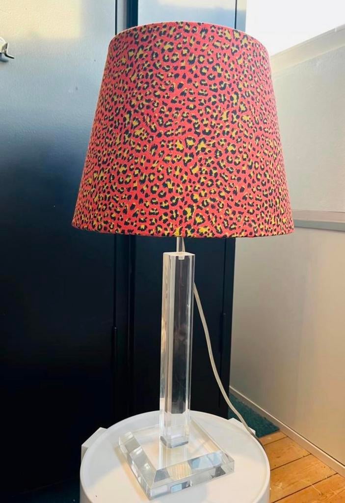 Unieke grote statement lampenkap in luipaard print NIEUW, Ophalen of Verzenden, Zo goed als nieuw, Rond, Minder dan 25 cm