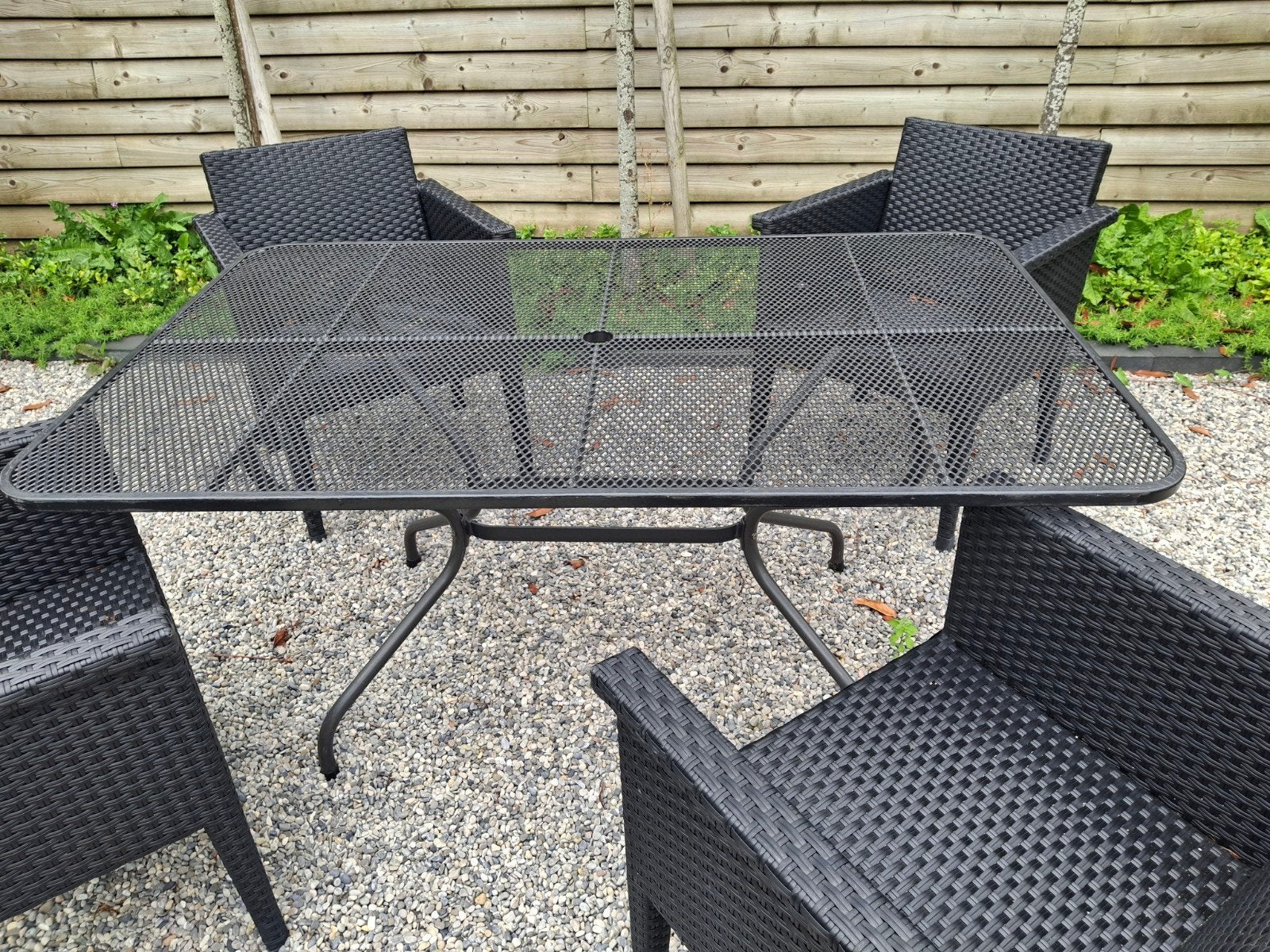 Tuintafel blad 145 x 90, Tuin en Terras, Ophalen, Gebruikt, Rechthoekig, Metaal