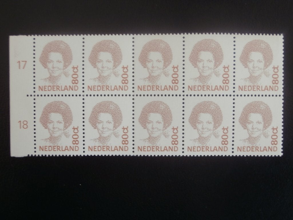 NL 1991; veldeel (10) KONINGIN BEATRIX NVPHNR 1489, Postzegels en Munten, Postzegels | Nederland, Verzenden, Na 1940, Postfris