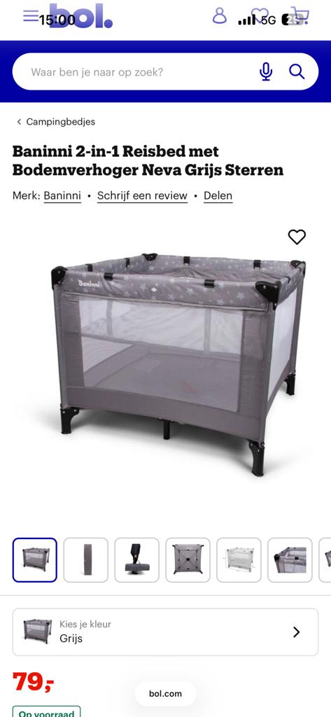Nieuw Baninni Tweeling Campingbedje of Box, Kinderen en Baby's, Babywiegjes en Ledikanten, Ophalen of Verzenden, Nieuw, Reisbedje