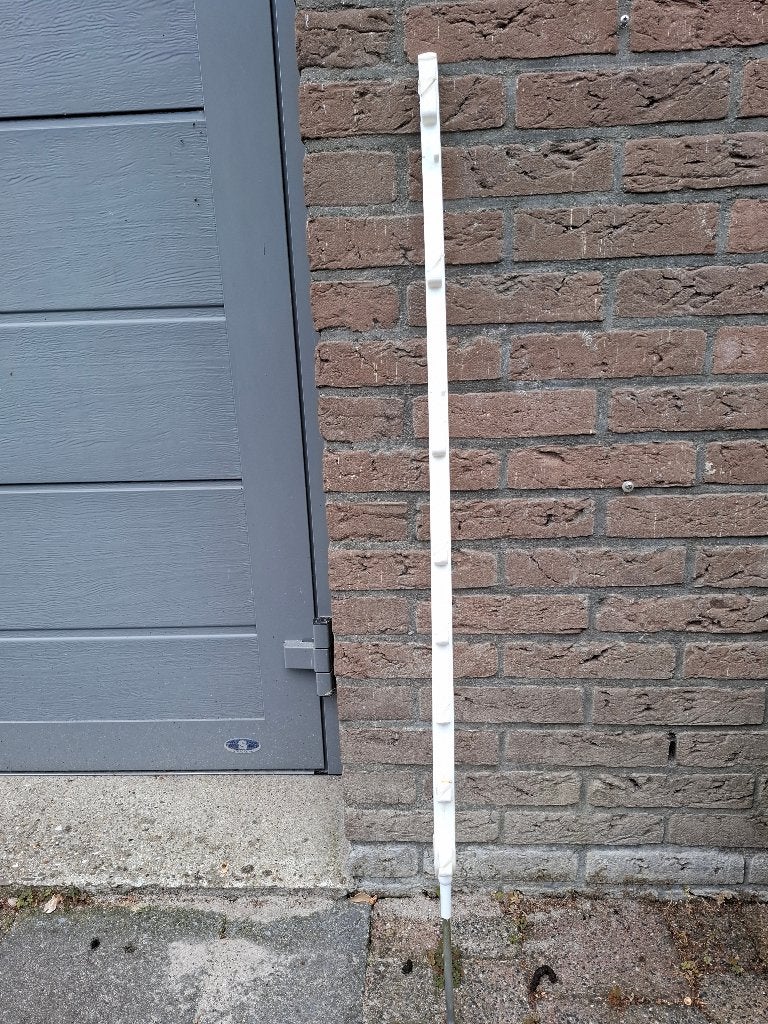 kunststof weidepaaltjes wit 105 (10) en 155 cm (5), Weidegang, 4 paarden of pony's of meer