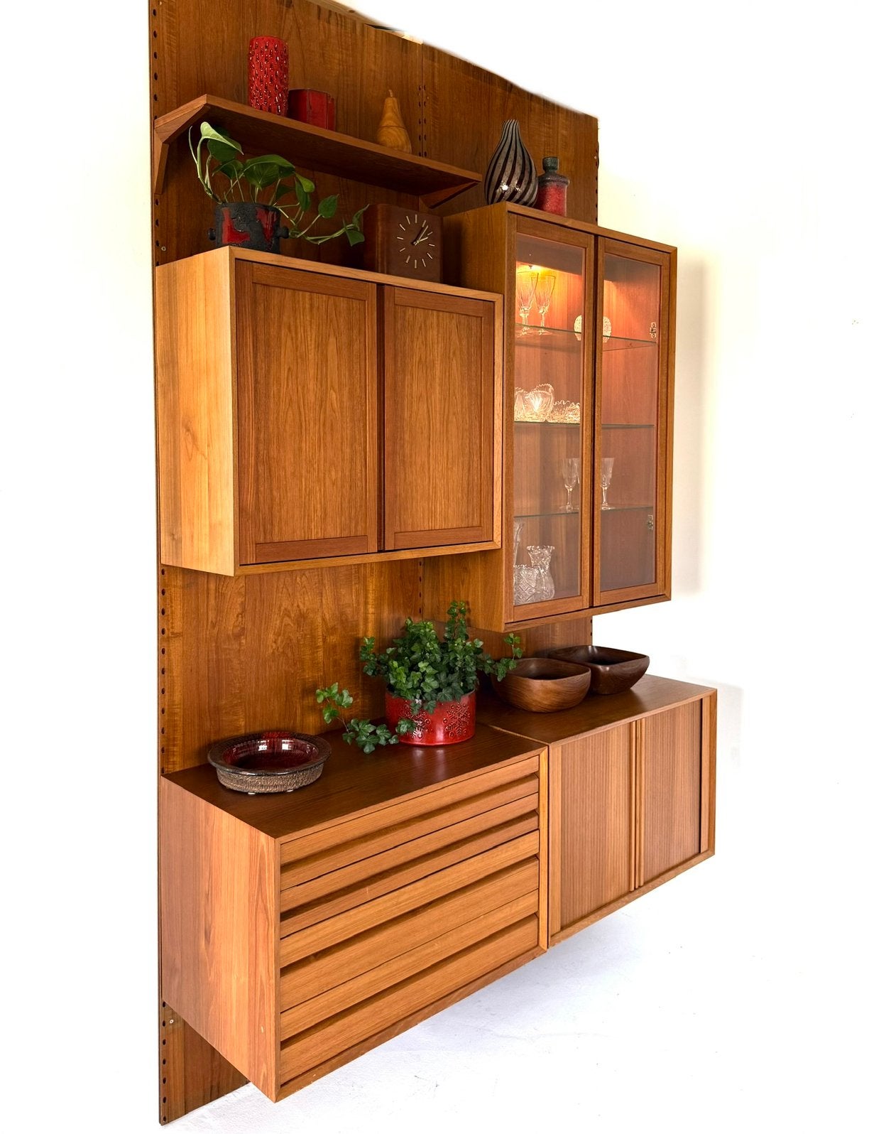 Vintage modulair wandsysteem ‘CADO’, Poul Cadovius ‘70, 200 cm of meer, 150 tot 200 cm, Zo goed als nieuw, Poul Cadovius