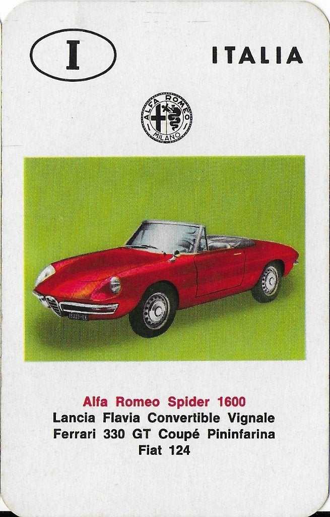 K26 autokaartje alfa romeo spider 1600, Ophalen of Verzenden, Zo goed als nieuw, Auto's