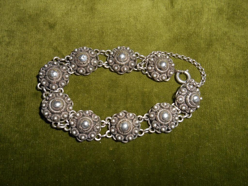 zilveren zeeuwse armband prachtig, Sieraden, Tassen en Uiterlijk, Antieke sieraden, Ophalen of Verzenden, Zilver, Armband
