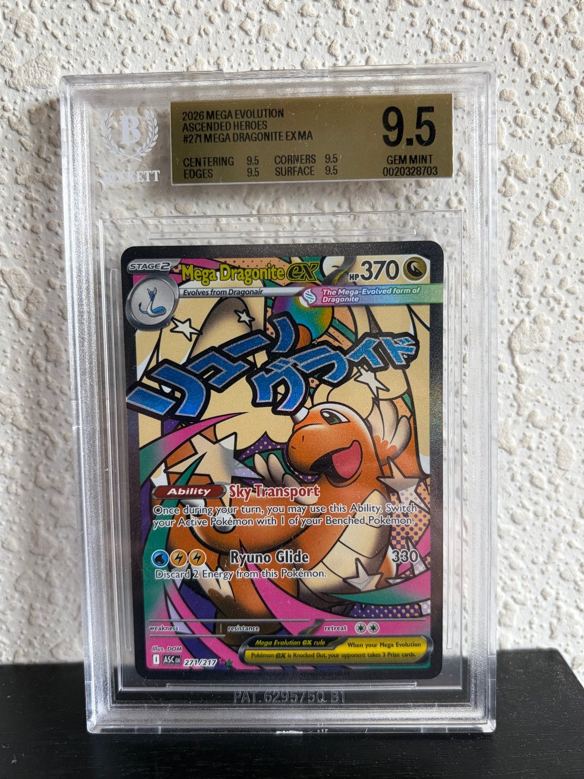 Mega Dragonite EX 2026 Ascended Heroes PSA 9.5, Ophalen of Verzenden, Zo goed als nieuw, Losse kaart
