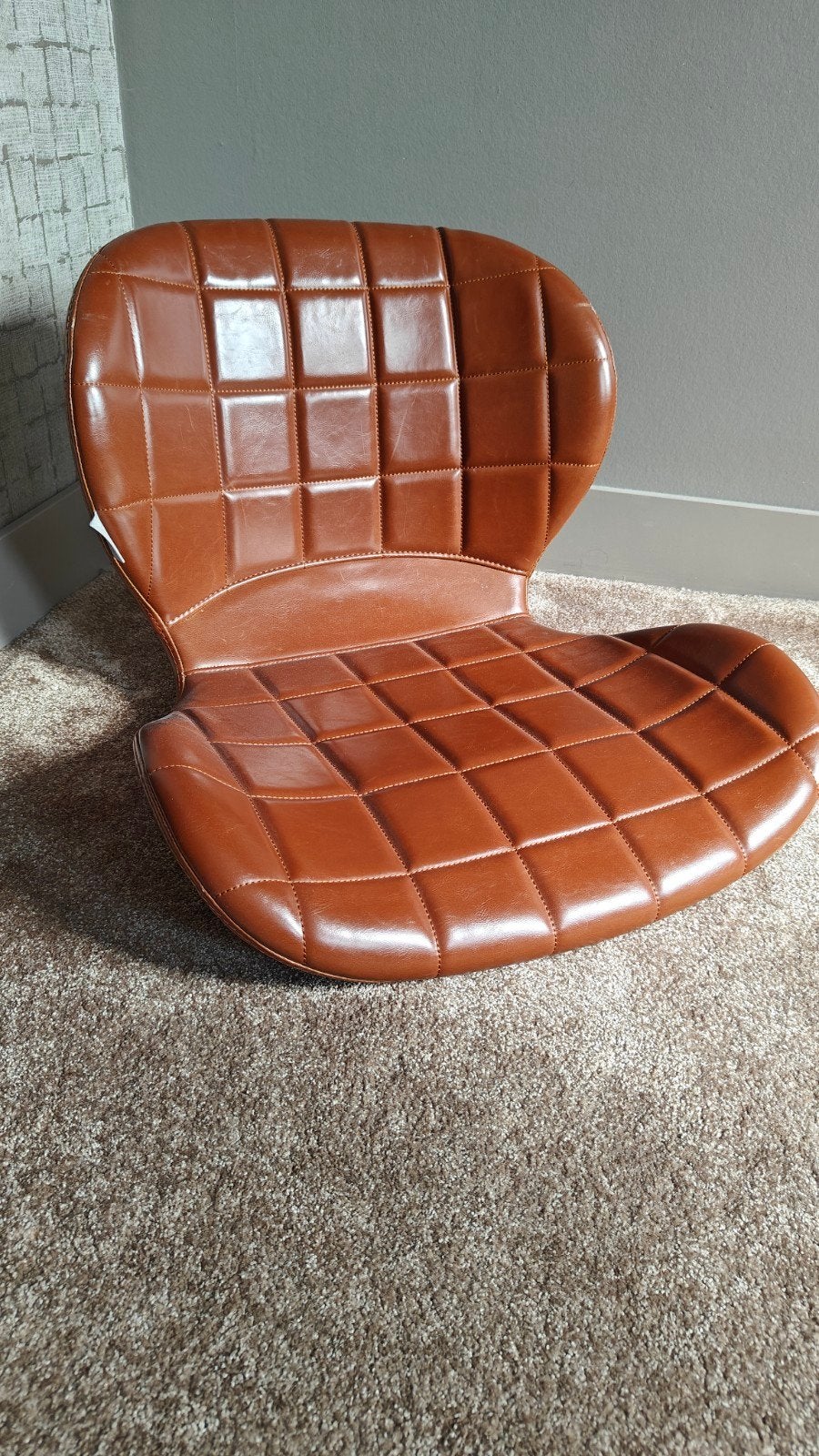 Zuiver OMG zitting cognac leer - Zo goed als nieuw, Huis en Inrichting, Ophalen, Modern, Comfortabel, Bruin, Leer