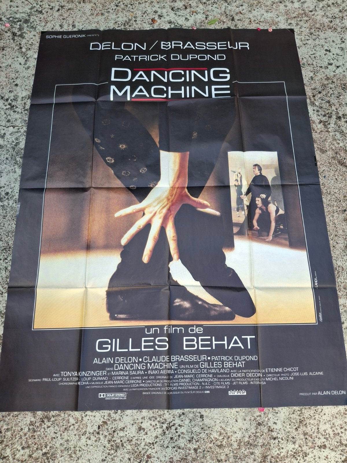 Vintage Franse cinema filmposter XXL, Ophalen of Verzenden, Zo goed als nieuw, Deurposter of groter, Film en Tv