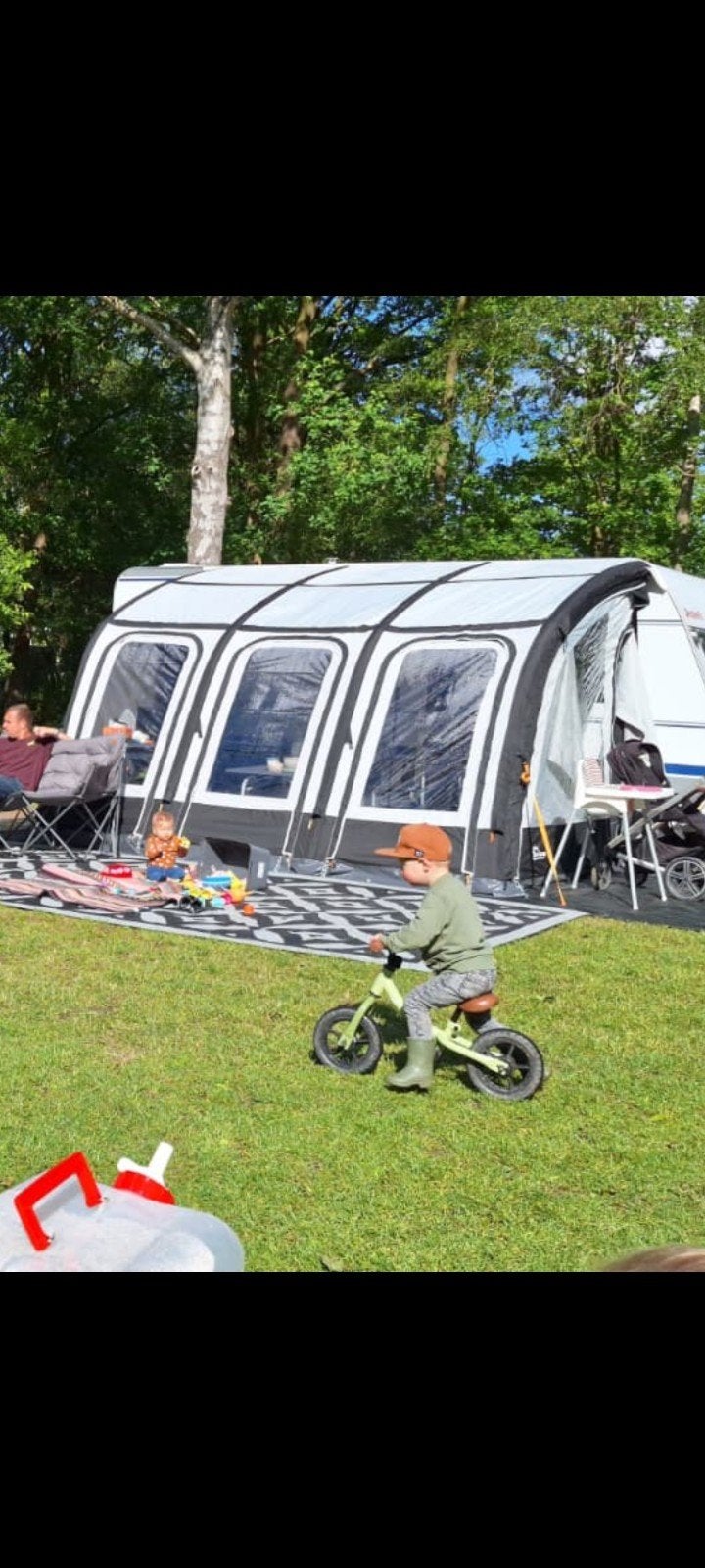 opblaas tent. dorema starcamp deeltent 390, Ophalen, Zo goed als nieuw