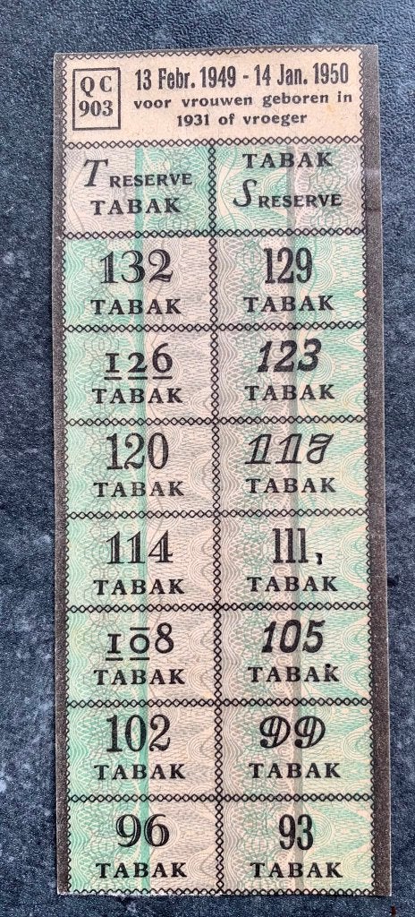 Distributie kaart Tabak '49 reclame Rode Kruis, Verzamelen, Verzenden, Overige soorten, Nederland, Overige typen