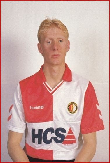 1989-1990 persfoto mij onbekend Arnold Scholten Feyenoord, Verzamelen, Sportartikelen en Voetbal, Verzenden, Zo goed als nieuw