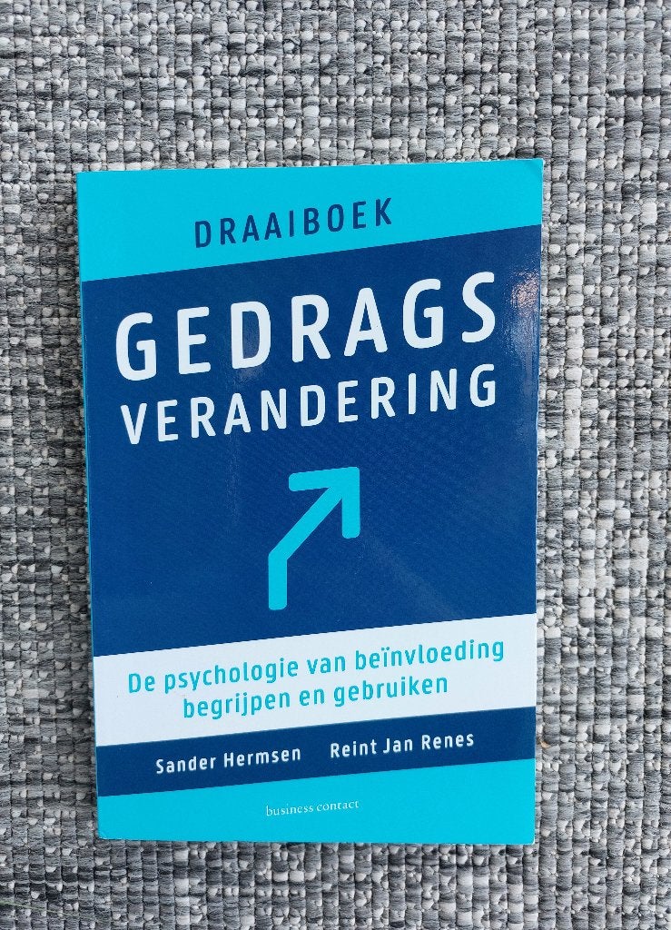 Draaiboek Gedragsverandering, boek, Sander Hermsen en Reint Jan Renes, Zo goed als nieuw, Gamma, HBO