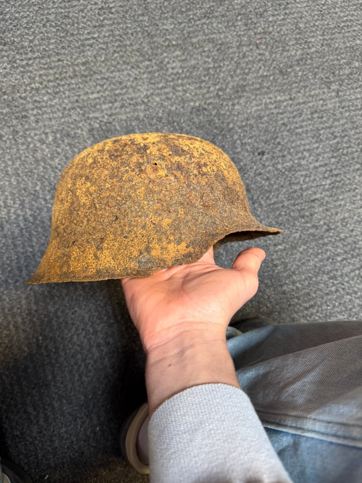Ww2 duitse helm m42 q68, Verzamelen, Ophalen of Verzenden, Duitsland, Helm of Baret