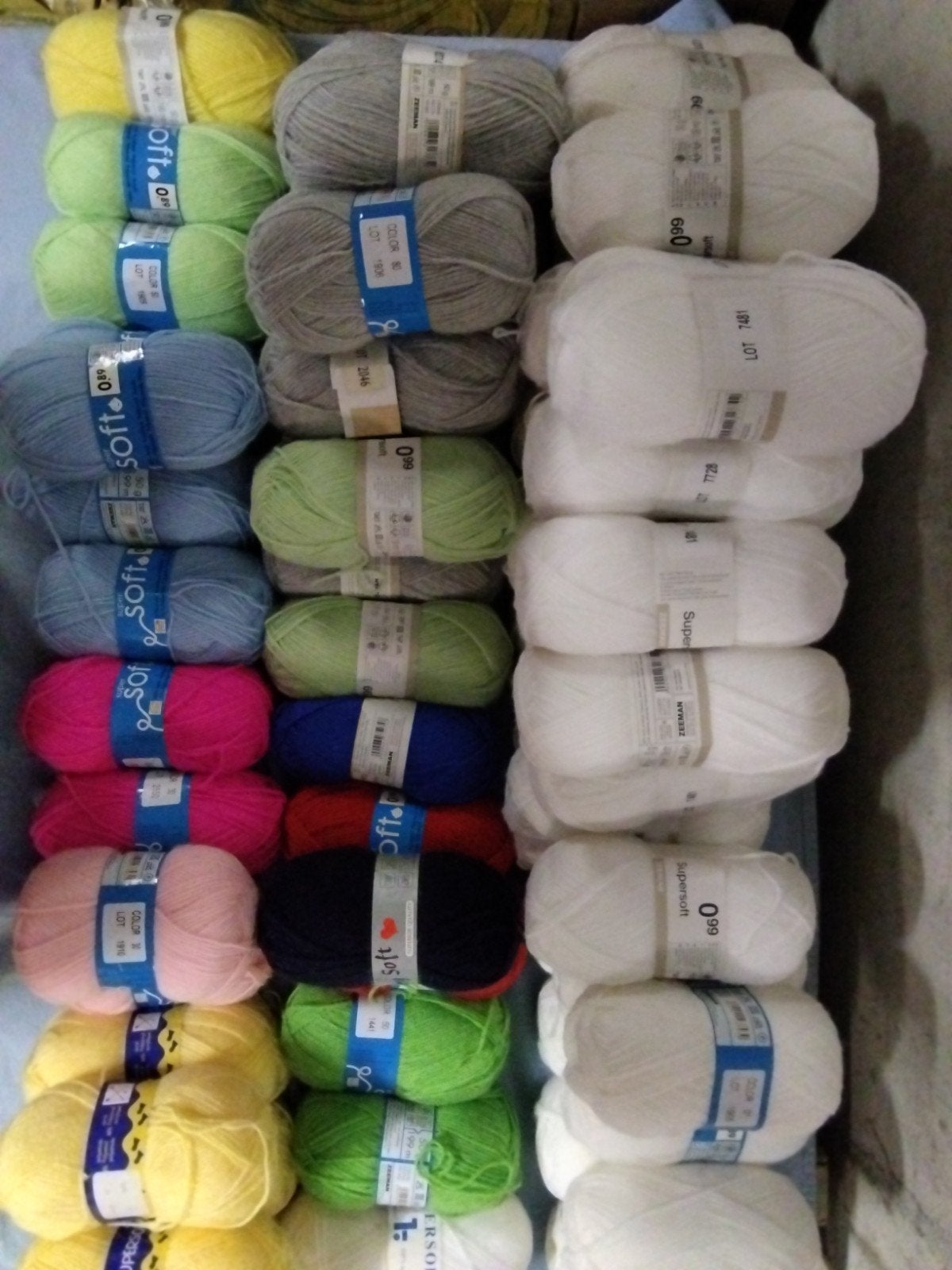 Partij nieuw brei- en haakgaren, div.kleur soft, supersoft, Verzenden, Nieuw, Breien of Haken, Wol of Garen