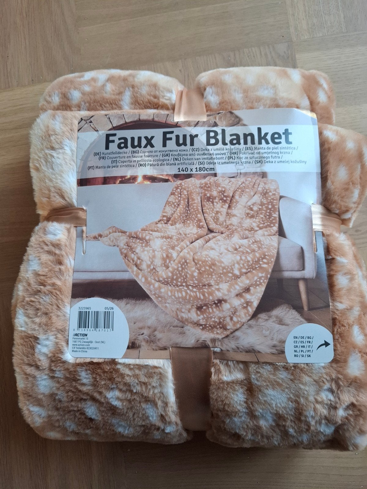 Deken herten - Deken Bambi, Nieuw, Ophalen of Verzenden, Imitatiebont, Plaid